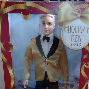 New In Stock Barbie Signature 2025 Holiday Ken Blonde Hair First Edition MIB
